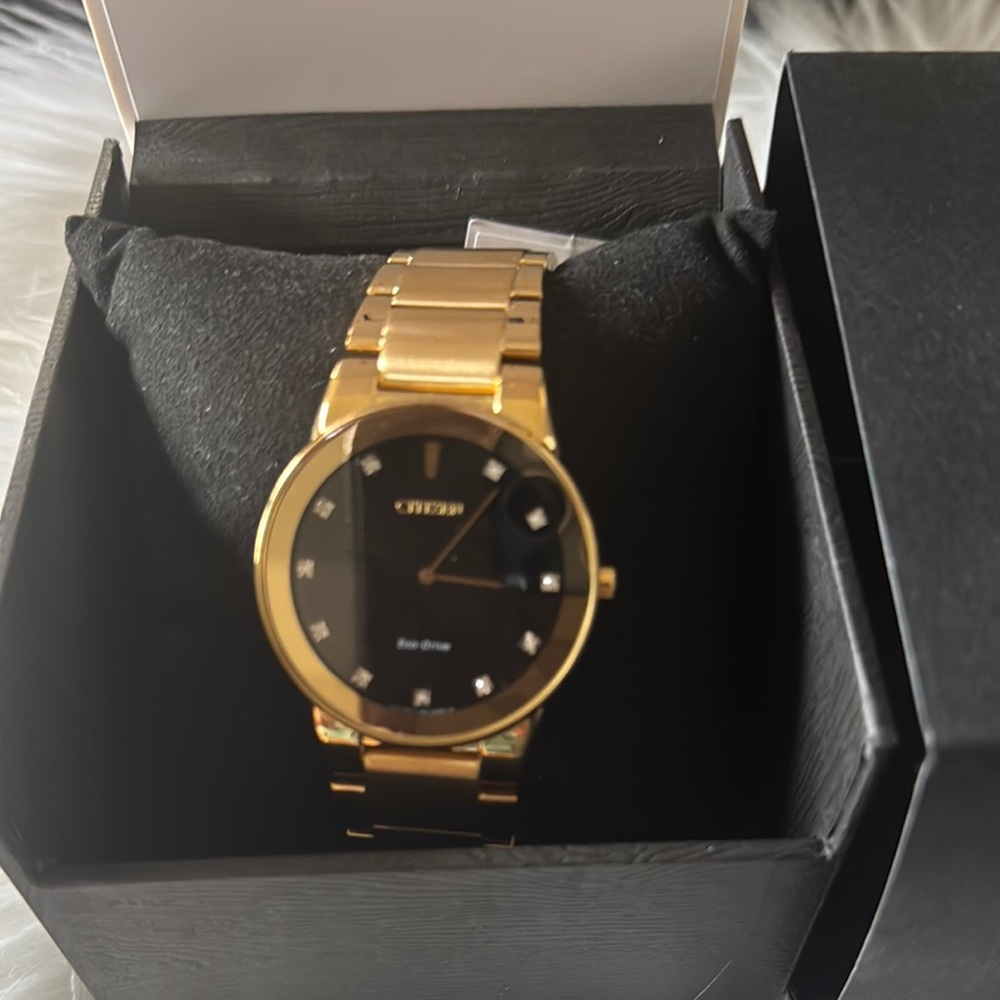 Men’s Citizen Gold and Black Watch